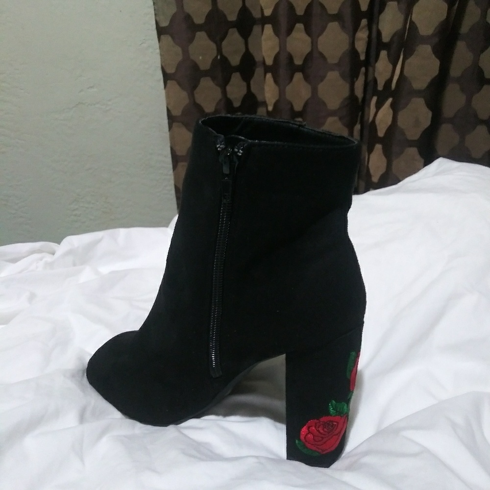 Wild diva peep toe high heel booties